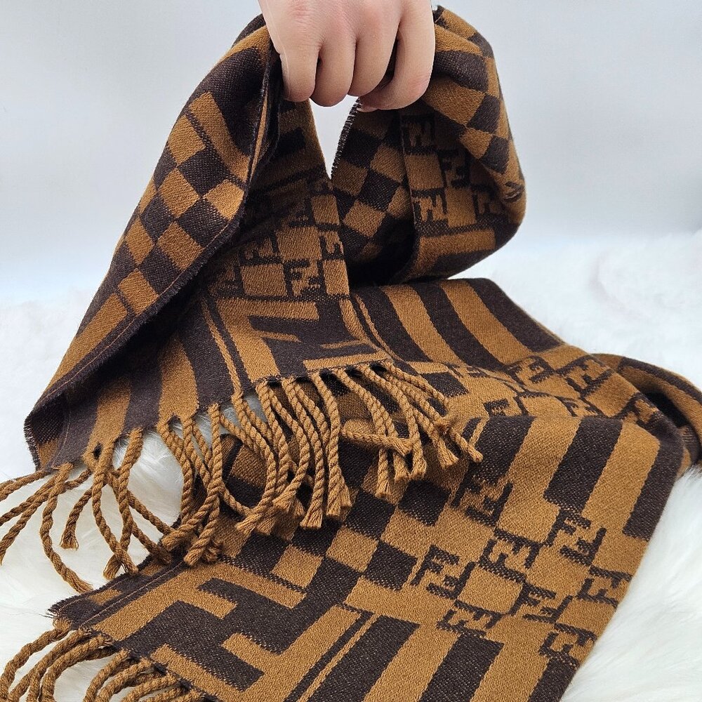 FENDI FF Jacquard Wool Scarf/Neckwear